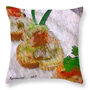 Crab on crostini - Throw Pillow