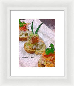 Crab on crostini - Framed Print