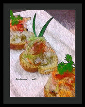 Load image into Gallery viewer, Crab on crostini - Framed Print