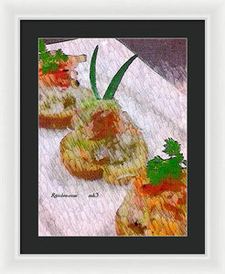 Crab on crostini - Framed Print