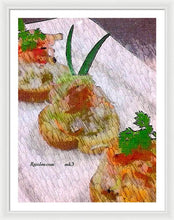 Load image into Gallery viewer, Crab on crostini - Framed Print