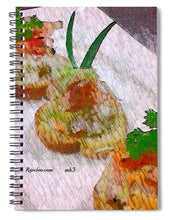 Load image into Gallery viewer, Crab on crostini - Spiral Notebook