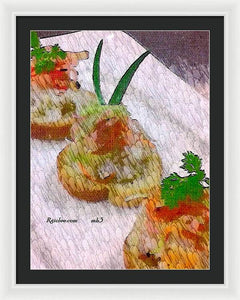 Crab on crostini - Framed Print