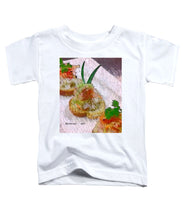 Load image into Gallery viewer, Crab on crostini - Toddler T-Shirt