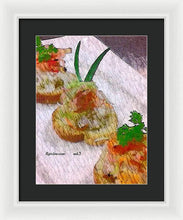 Load image into Gallery viewer, Crab on crostini - Framed Print