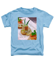 Load image into Gallery viewer, Crab on crostini - Toddler T-Shirt