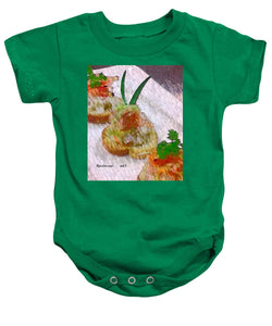 Crab on crostini - Baby Onesie