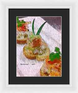 Crab on crostini - Framed Print