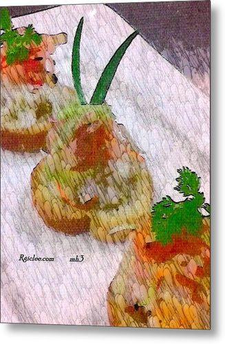 Crab on crostini - Metal Print