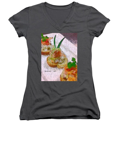 Crab on crostini - Women's V-Neck