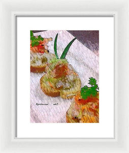 Crab on crostini - Framed Print