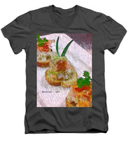 Load image into Gallery viewer, Crab on crostini - Men&#39;s V-Neck T-Shirt