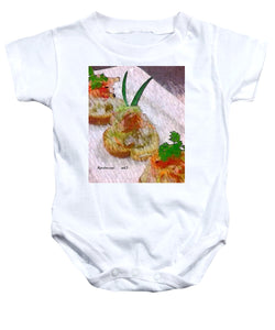 Crab on crostini - Baby Onesie