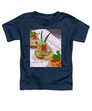 Load image into Gallery viewer, Crab on crostini - Toddler T-Shirt