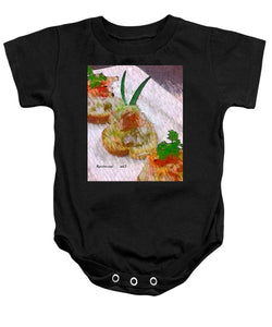 Crab on crostini - Baby Onesie