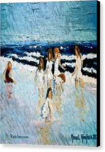 Family at the beach - Canvas Print