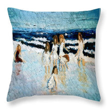 Load image into Gallery viewer, Family at the beach - Throw Pillow