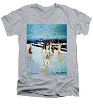 Load image into Gallery viewer, Family at the beach - Men&#39;s V-Neck T-Shirt