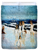 Load image into Gallery viewer, Family at the beach - Duvet Cover