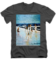 Load image into Gallery viewer, Family at the beach - Men&#39;s V-Neck T-Shirt