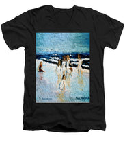 Load image into Gallery viewer, Family at the beach - Men&#39;s V-Neck T-Shirt