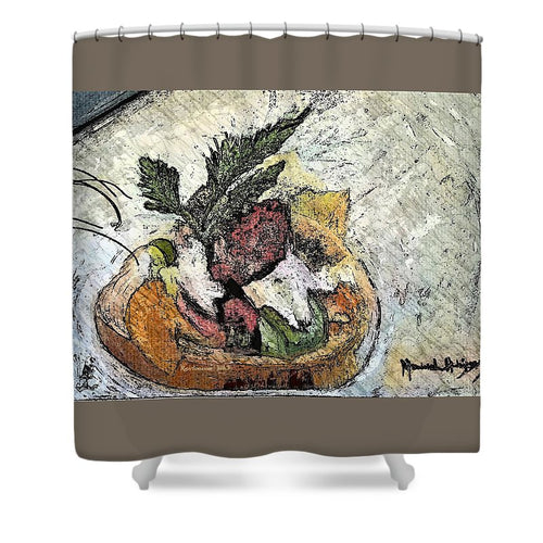 Lobster on crostini - Shower Curtain