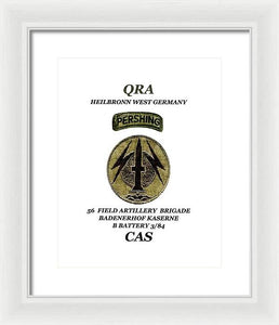 My old unit patch - Framed Print