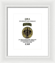 Load image into Gallery viewer, My old unit patch - Framed Print