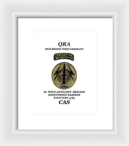 My old unit patch - Framed Print