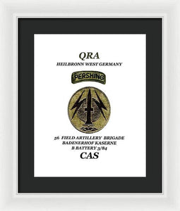 My old unit patch - Framed Print