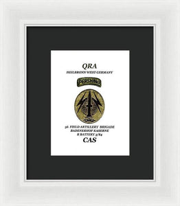 My old unit patch - Framed Print