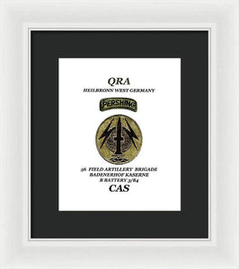 My old unit patch - Framed Print