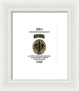 My old unit patch - Framed Print