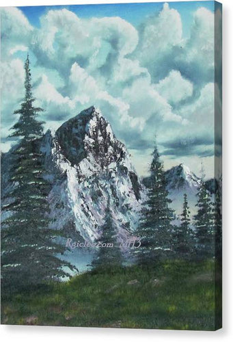 Snowy mountain - Canvas Print