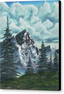 Snowy mountain - Canvas Print