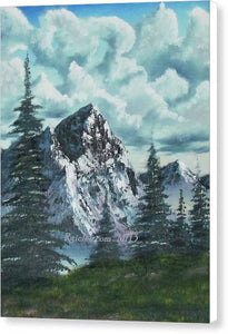 Snowy mountain - Canvas Print