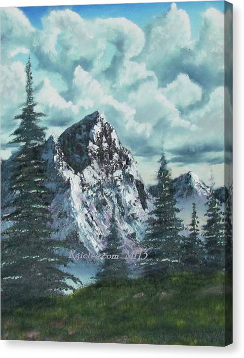 Snowy mountain - Canvas Print